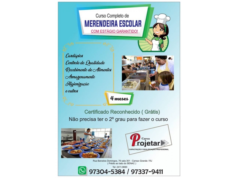 Curso De Merendeira Escolar Em Campo Grande Rj 7215